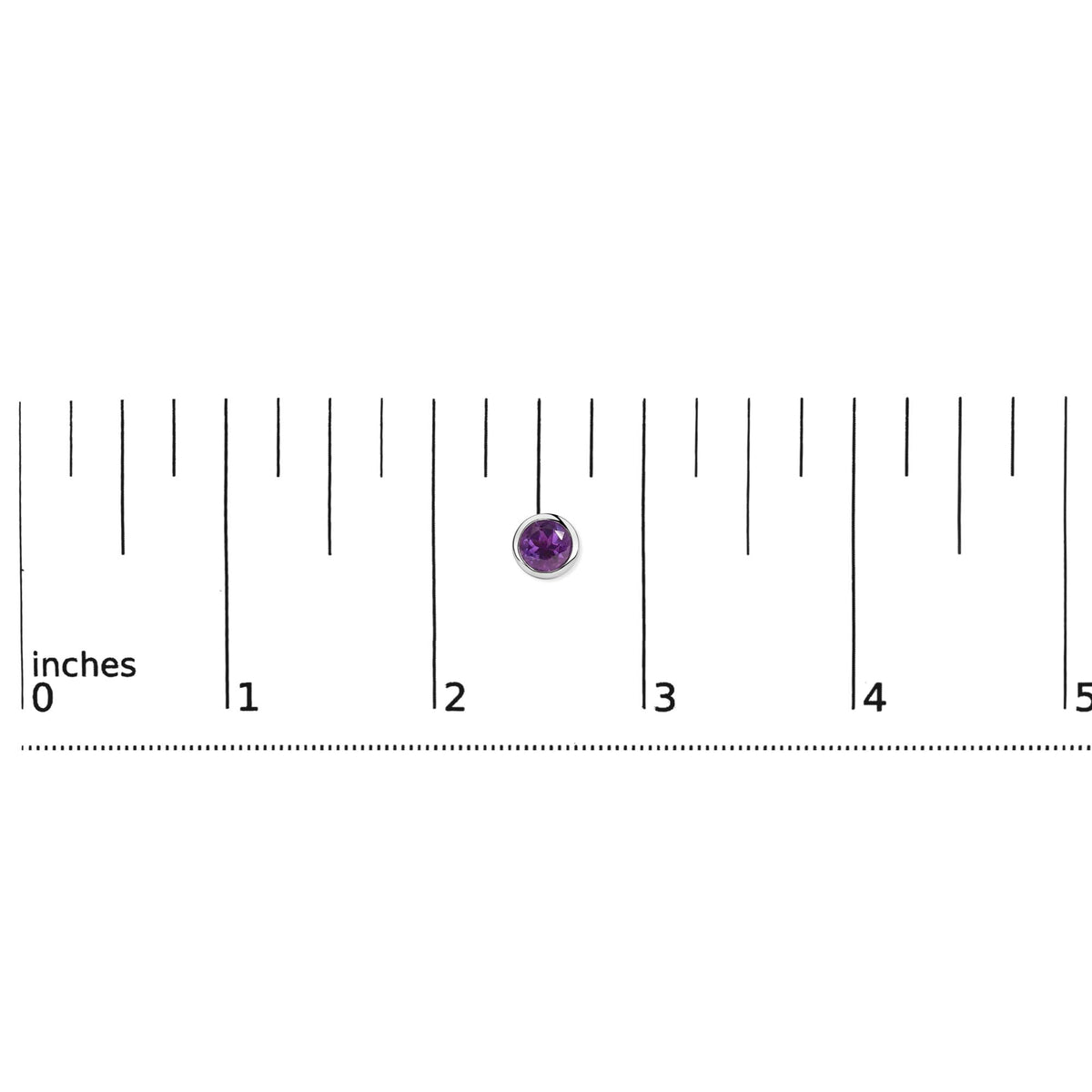 .925 Sterling Silver 6MM Bezel Set Created Gemstone Solitaire Stud Earrings