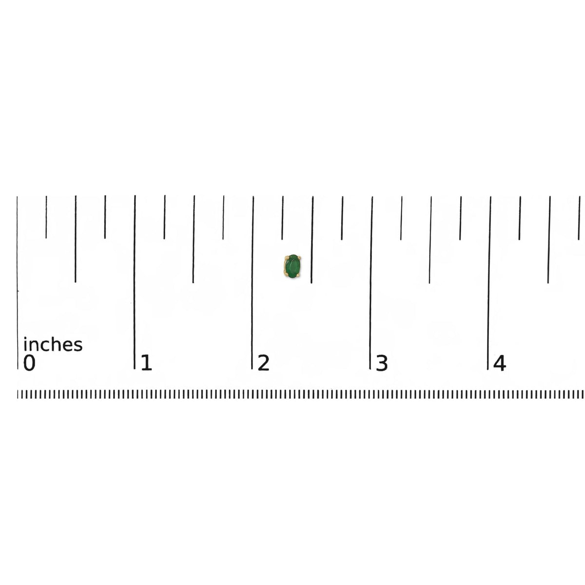 14K Gold Oval Cut Gemstone Birthstone 5x3 mm Stud Earrings