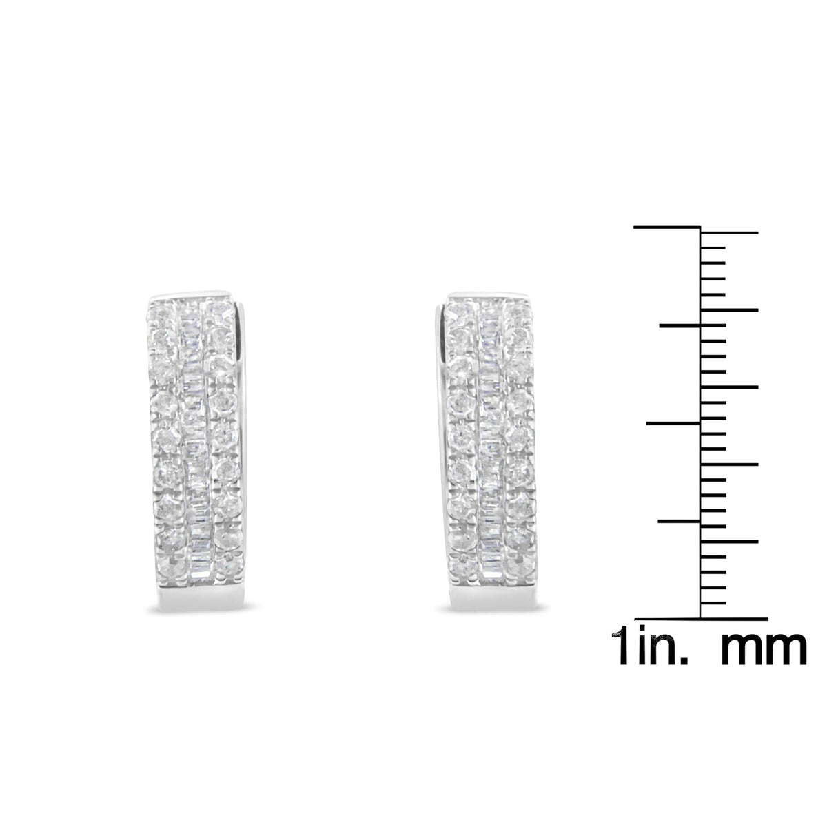 Sterling-Silver Diamond Hoop Earring (1/2 cttw, I-J Color, I2-I3 Clarity) - JackiEaslick